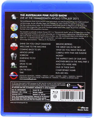 The Australian Pink Floyd Show - Live At The Hammersmith Apollo 2011 album cover  More images The Australian Pink Floyd Show – Live At The Hammersmith Apollo 2011 Bluray